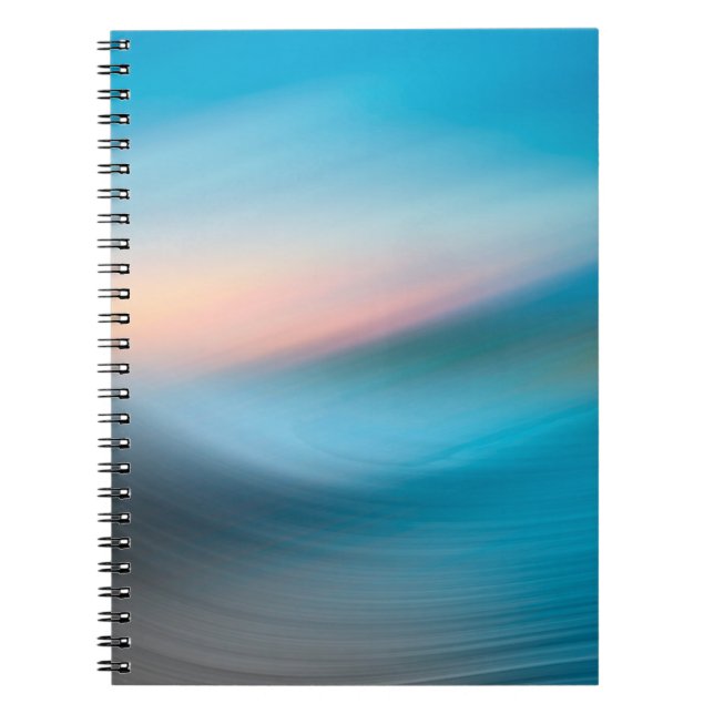 Waves background template abstract notebook (Front)