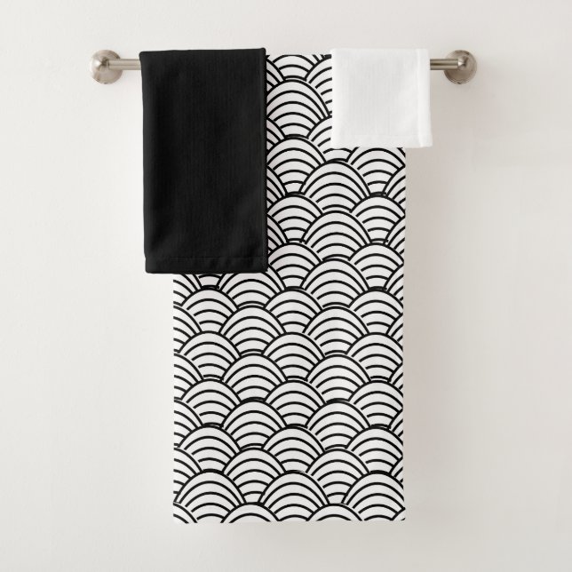 Waves  bath towel set (Insitu)