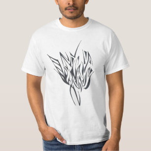 Waves Black White Abstract Tribal Tattoo Art T-Shirt