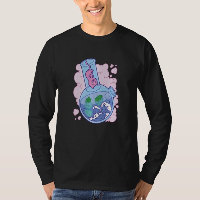Waves Bong joint Cat   T-Shirt (Front)