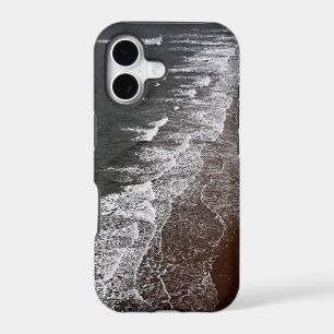 Waves breaking on a sandy beach