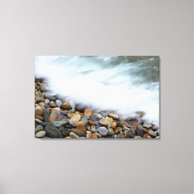 Waves Breaking Onto Pebbles, Tsitsikamma Canvas Print (Front)