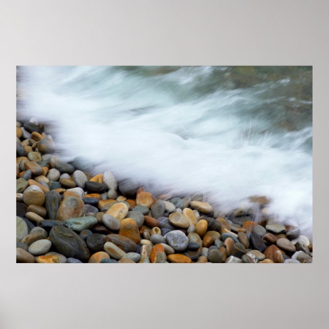 Waves Breaking Onto Pebbles, Tsitsikamma Poster (Front)