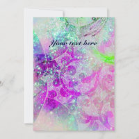 WAVES , bright purple green blue pink gold sparkle