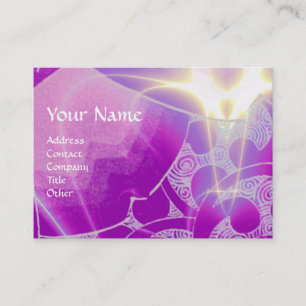 WAVES,bright vibrant blue white purple swirls Business Card