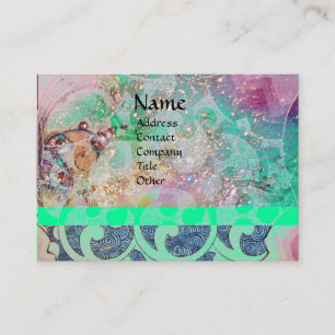 WAVES, bright,vibrant pink blue Business Card