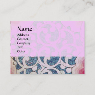 WAVES, bright,vibrant pink blue Business Card