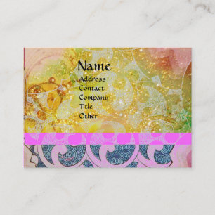 WAVES, bright,vibrant pink blue Business Card