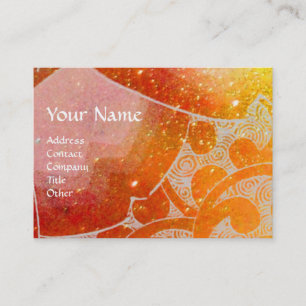 WAVES ,bright vibrant yellow brown purple blue Business Card