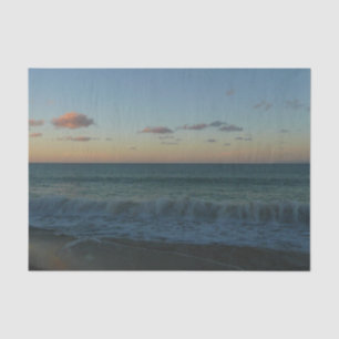 Waves Crashing at Sunset Beach Landscape Tissue Paper