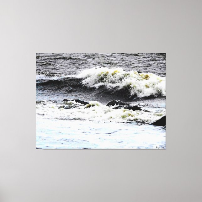 Waves Crashing Canvas Print (Front)