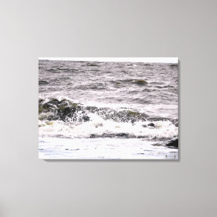 Waves Crashing on a Rocky Shore Canvas Print