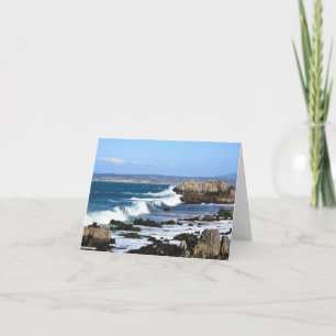 Waves Crashing On Coast, Blank Note Card