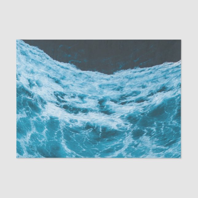 Waves Deep Ocean Water Decoupage Tissue Paper (Front)