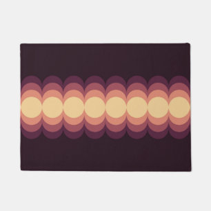 Waves design in beige, pink and purple doormat