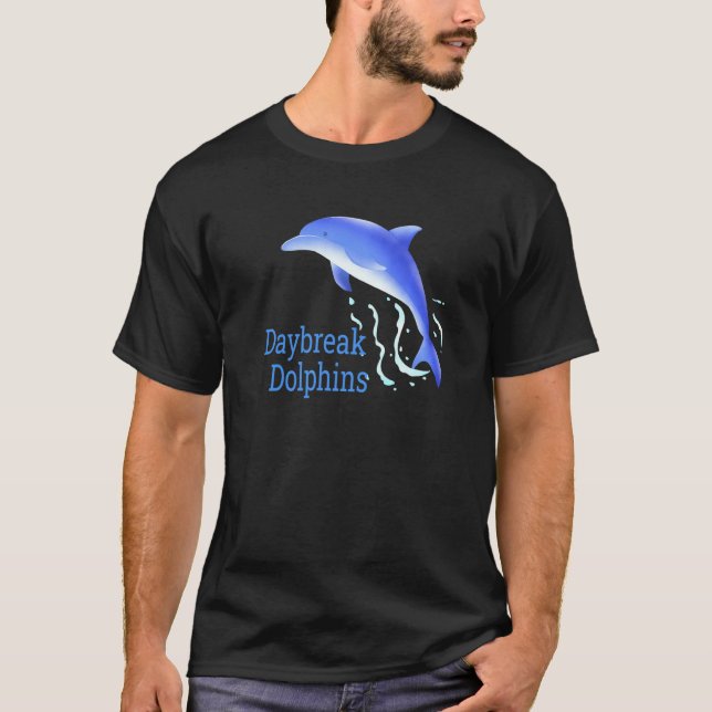 Waves Dolphins Daybreak Elementary School Ut Spiri T-Shirt (Front)