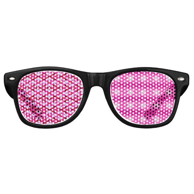 Waves Fluid Art Vibrant Swirl Design Retro Sunglasses (Front)
