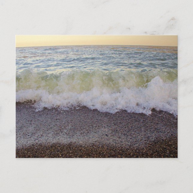 Waves Hitting the Beach Shore 2 Postcard (Front)