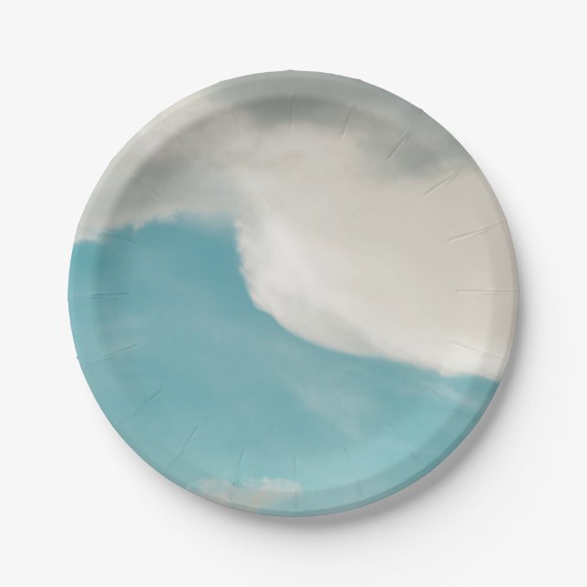 waves in all ways paper plate (Front)