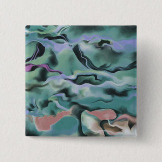 Waves In Harmony Acrylic Pour Abstract Art 15 Cm Square Badge