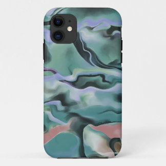 Waves In Harmony Acrylic Pour Abstract Art iPhone 11 Case