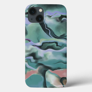 Waves In Harmony Acrylic Pour Abstract Art iPhone 13 Case