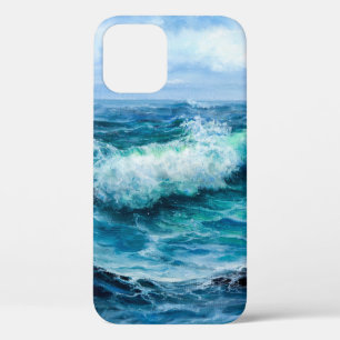 Waves in ocean. Modern Impressionism, modernism, m iPhone 12 Case