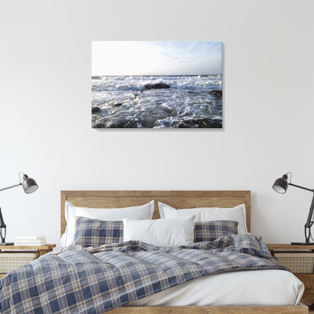 Waves in the Sea Canvas Print (Insitu(Bedroom))