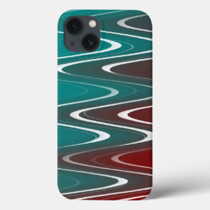 Waves in white iPhone 13 case