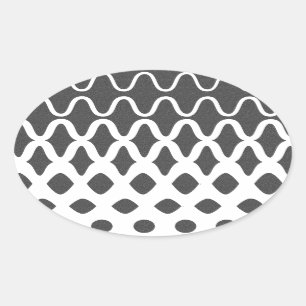 Waves into Particles Oval Sticker