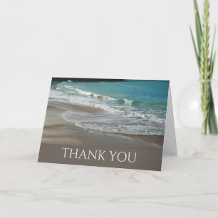 Waves Lapping on the Beach Thank You Card