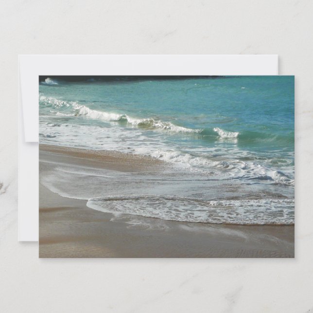 Waves Lapping on the Beach Turquoise Blue Ocean (Front)