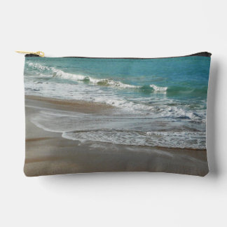 Waves Lapping on the Beach Turquoise Blue Ocean Accessory Pouch