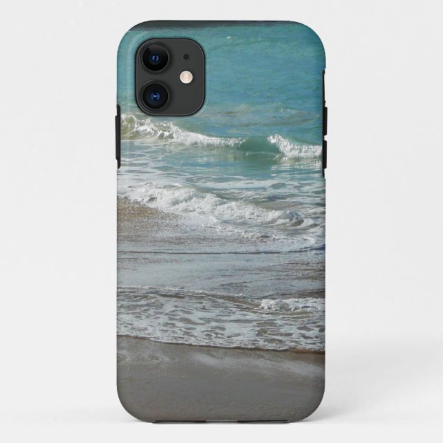 Waves Lapping on the Beach Turquoise Blue Ocean Case-Mate iPhone Case (Back)