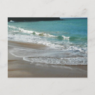 Waves Lapping on the Beach Turquoise Blue Ocean Postcard