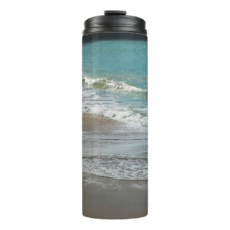 Waves Lapping on the Beach Turquoise Blue Ocean Thermal Tumbler