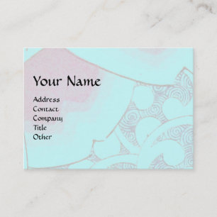 WAVES , light blue Business Card