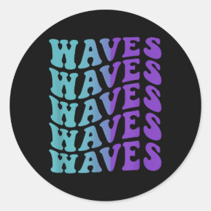 Waves, Mental Health Awareness Classic Round Sticker