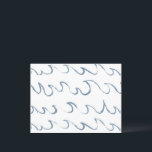 Waves Minimal Abstract Hand Drawn Sea Pattern    Postcard<br><div class="desc">Minimalist waves simple acrylic waves,  sea line art in muted blue colour,  scandinavian design. Minimalistic nautical simple scandi hand drawn blue waves lina art sea lover pattern.</div>