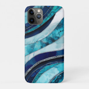 Waves - Mixed Media Blue Abstract Case-Mate iPhone Case