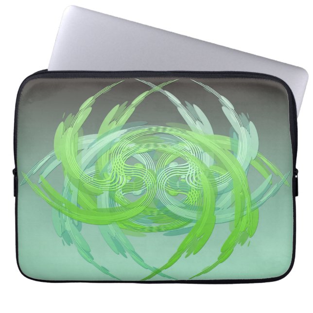 Waves n Swirls Laptop Sleeve (Front)
