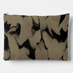 Waves of Black and Brown Accessory Pouch