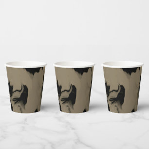 Waves of Black and Brown Paper Cups