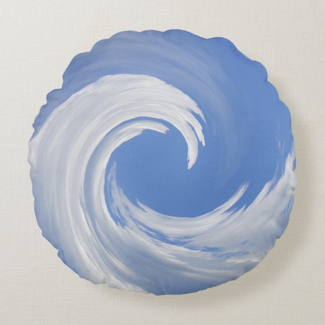 Waves of Clouds..... Round Cushion (Front)