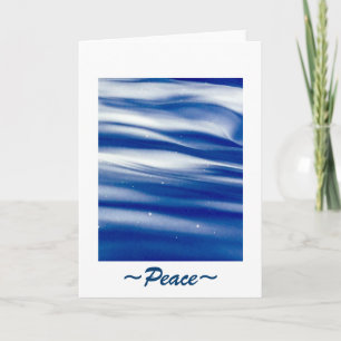 Waves of Diamonds Note Card "PEACE"