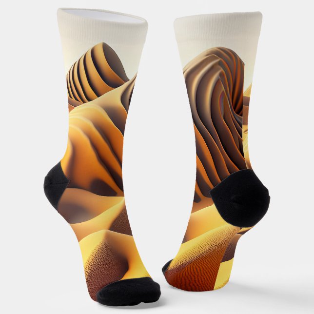 Waves of Gold Socks (Angled)