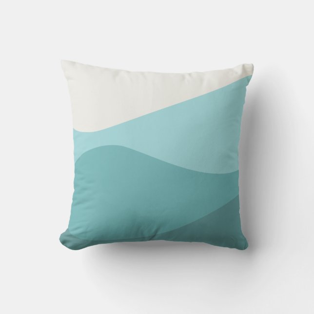 Waves of Green Cushion (Front)