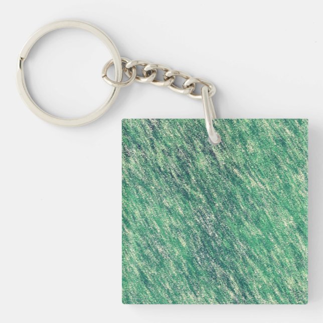 Waves Of Green Key Ring (Front)