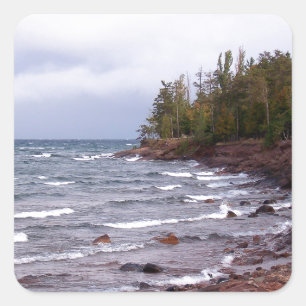Waves of Lake Superior Square Sticker