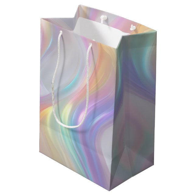 Waves of Light Medium Gift Bag (Back Angled)